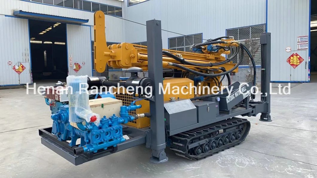 100m/150m/200m Hydraulic Crawler Type Borehole Water Well Drilling Rig Machine/Small Crawler Hydraulic Rotary Drill/Drilling Rig for Foundation Engineering