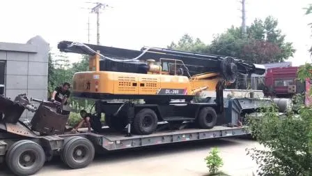 China Hydraulic Wheel Water Drill Rig for Foundation Pile Construction/Engineering /Borehole Drill/Diamond Drilling